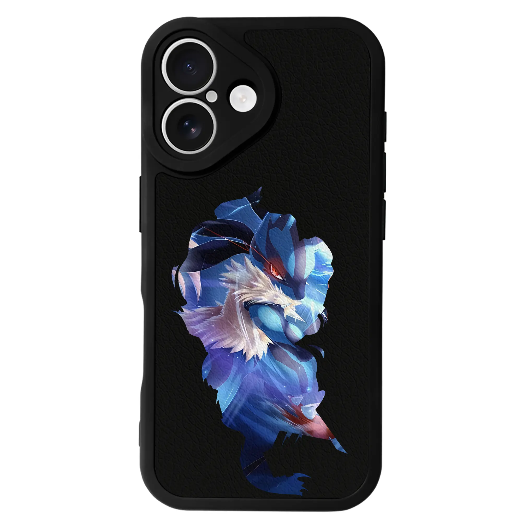 ポケモン グッズ,ルカリオ - IPhone 16シリーズ対応 ・ シリコンスマホケース ・ レザー調 ・ 高精度フィット ・ 耐衝撃 ・ ワイヤレス充電対応 ・ 精密カット